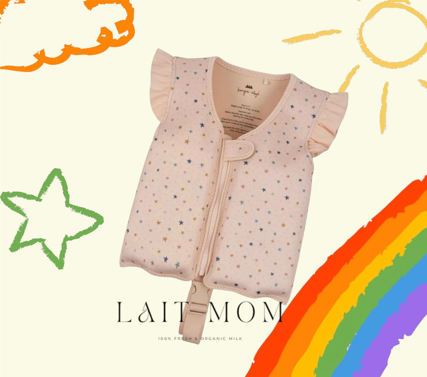 Gilet bouée pour bébé - Collection été 🌴